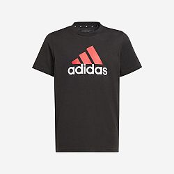 ADIDAS Detské tričko na fitness čierno-červené s logom 7-8 r 128 cm