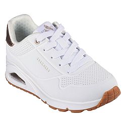 Dievčenská obuv Skechers Uno šnurovacia bielo-zlatá 28