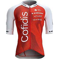 VAN RYSEL Pánsky dres na cestnú cyklistiku Racer Cofidis biela 2XL