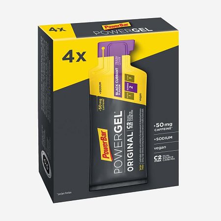 POWERBAR Energetický gél Power Gel čierne ríbezle 4 × 41 g