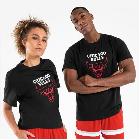 TARMAK Basketbalové tričko TS 900 NBA Chicago Bulls muži/ženy čierne XS