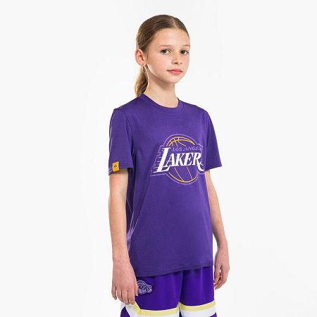 TARMAK Detské basketbalové tričko TS 900 NBA Lakers fialové fialová 7-8 r (123-130 cm)