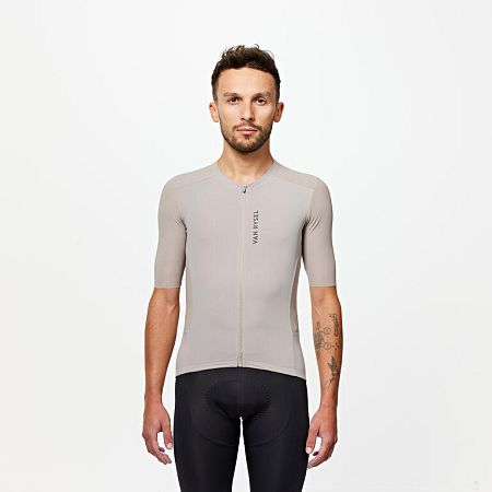 VAN RYSEL Unisex letný cyklistický dres Racer 2 s krátkymi rukávmi béžová M